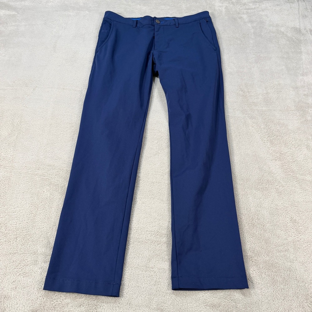 Twillory Mens 30x30 Performance Pants Navy Blue Trim Fit Tech Chinos Casual EUC